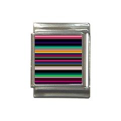 Horizontal Lines Colorful Italian Charm (13mm) by Pakjumat