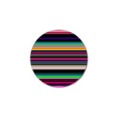 Horizontal Lines Colorful Golf Ball Marker by Pakjumat