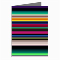 Horizontal Lines Colorful Greeting Card by Pakjumat