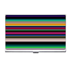 Horizontal Lines Colorful Business Card Holder by Pakjumat