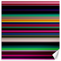 Horizontal Lines Colorful Canvas 20  X 20 