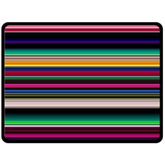 Horizontal Lines Colorful Fleece Blanket (large) by Pakjumat