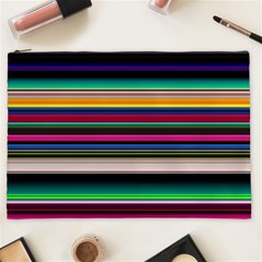 Horizontal Lines Colorful Cosmetic Bag (xxl) by Pakjumat