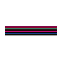 Horizontal Lines Colorful Premium Plush Fleece Scarf (mini) by Pakjumat