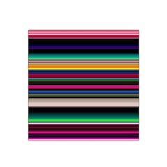 Horizontal Lines Colorful Satin Bandana Scarf 22  X 22  by Pakjumat