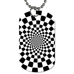 Geomtric Pattern Illusion Shapes Dog Tag (two Sides) by Pakjumat