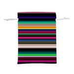 Horizontal Lines Colorful Lightweight Drawstring Pouch (L) Front