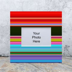 Horizontal Line Colorful White Box Photo Frame 4  X 6  by Pakjumat