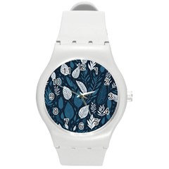 Pattern Flower Texture Round Plastic Sport Watch (m) by Pakjumat