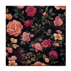 Flower Pattern Tile Coaster