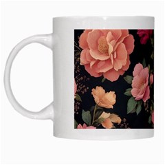 Flower Pattern White Mug by Pakjumat