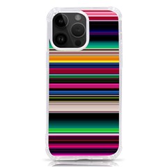 Horizontal Lines Colorful Iphone 14 Pro Max Tpu Uv Print Case by Pakjumat