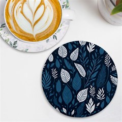 Pattern Flower Texture Uv Print Round Tile Coaster by Pakjumat