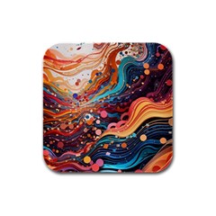 Pattern Abstract Rubber Square Coaster (4 pack)