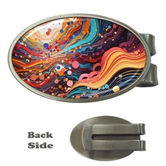 Pattern Abstract Money Clips (Oval) 