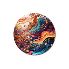 Pattern Abstract Magnet 3  (Round)