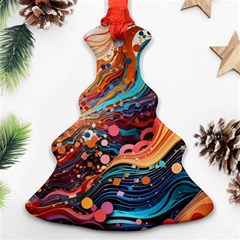 Pattern Abstract Christmas Tree Ornament (Two Sides)