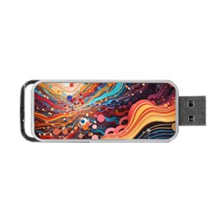 Pattern Abstract Portable USB Flash (One Side)