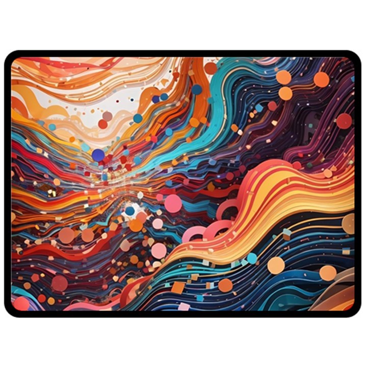 Pattern Abstract Two Sides Fleece Blanket (Large)