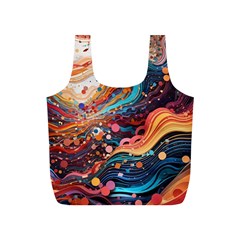 Pattern Abstract Full Print Recycle Bag (S)