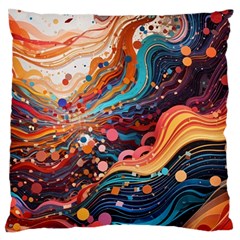 Pattern Abstract Standard Premium Plush Fleece Cushion Case (One Side)