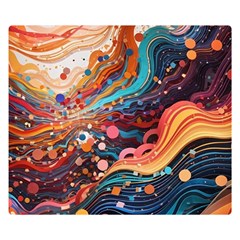 Pattern Abstract Two Sides Premium Plush Fleece Blanket (Small)