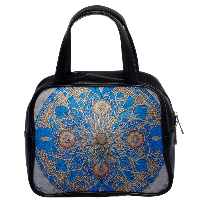 Flower Mandala Pattern Classic Handbag (Two Sides)