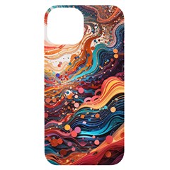 Pattern Abstract iPhone 14 Black UV Print Case