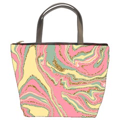 Pattern Glitter Pastel Layer Bucket Bag by Pakjumat