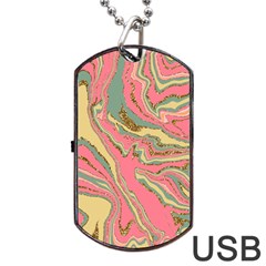 Pattern Glitter Pastel Layer Dog Tag Usb Flash (one Side) by Pakjumat