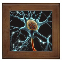 Organism Neon Science Framed Tile by Pakjumat