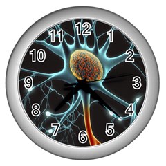 Organism Neon Science Wall Clock (silver)