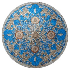 Flower Mandala Pattern Round Trivet by Pakjumat