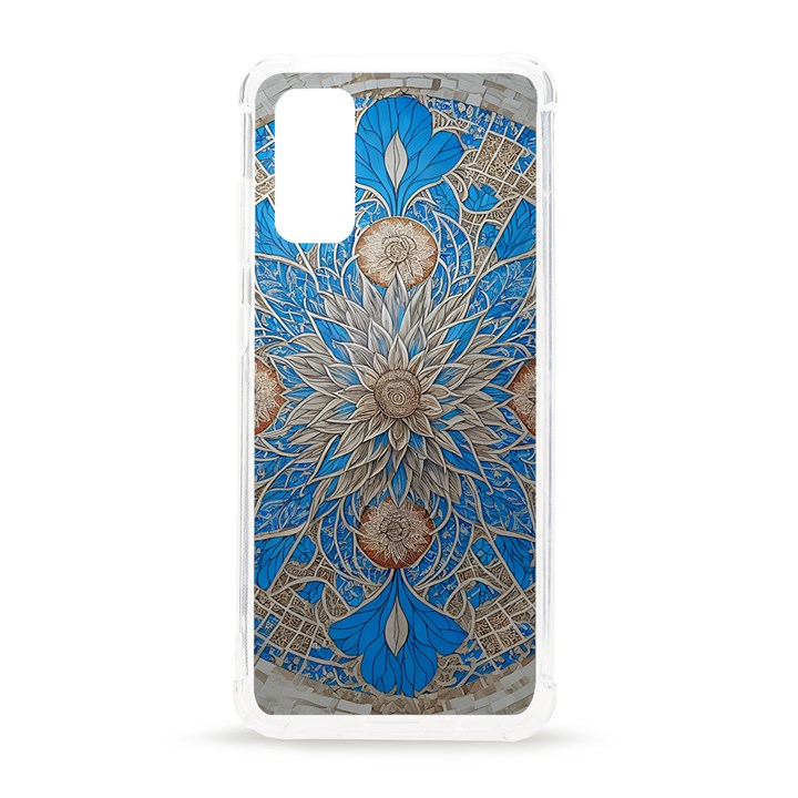 Flower Mandala Pattern Samsung Galaxy S20 6.2 Inch TPU UV Case