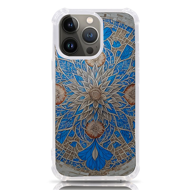 Flower Mandala Pattern iPhone 13 Pro TPU UV Print Case