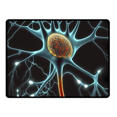 Organism Neon Science Two Sides Fleece Blanket (small) by Pakjumat