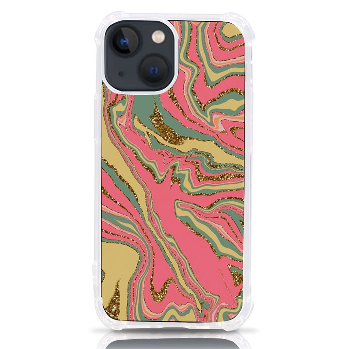 Pattern Glitter Pastel Layer iPhone 13 mini TPU UV Print Case