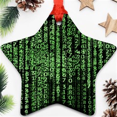 Matrix Technology Tech Data Digital Network Star Ornament (two Sides) by Pakjumat