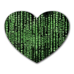 Matrix Technology Tech Data Digital Network Heart Mousepad by Pakjumat