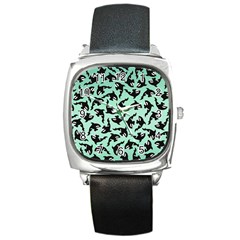 Orca Killer Whale Fish Square Metal Watch by Pakjumat