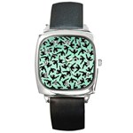 Orca Killer Whale Fish Square Metal Watch Front