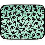 Orca Killer Whale Fish Two Sides Fleece Blanket (Mini) 35 x27  Blanket Back