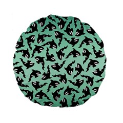 Orca Killer Whale Fish Standard 15  Premium Flano Round Cushions by Pakjumat