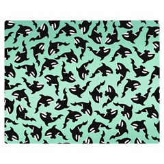 Orca Killer Whale Fish Two Sides Premium Plush Fleece Blanket (medium) by Pakjumat