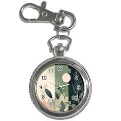 Spring Floral Plants Foliage Minimal Minimalist Key Chain Watches by Pakjumat