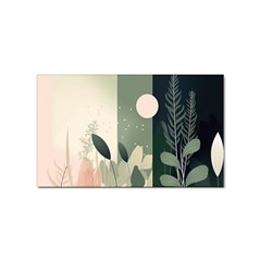 Spring Floral Plants Foliage Minimal Minimalist Sticker (rectangular) by Pakjumat