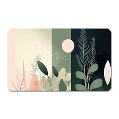 Spring Floral Plants Foliage Minimal Minimalist Magnet (rectangular) by Pakjumat