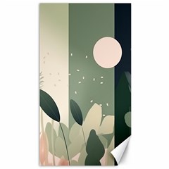 Spring Floral Plants Foliage Minimal Minimalist Canvas 40  X 72  by Pakjumat