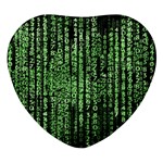 Matrix Technology Tech Data Digital Network Heart Glass Fridge Magnet (4 pack) Front