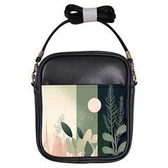 Spring Floral Plants Foliage Minimal Minimalist Girls Sling Bag by Pakjumat